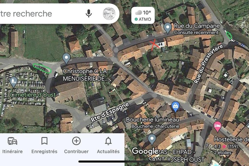 La Petite Ourse Maison De Village A Oust Esterno foto